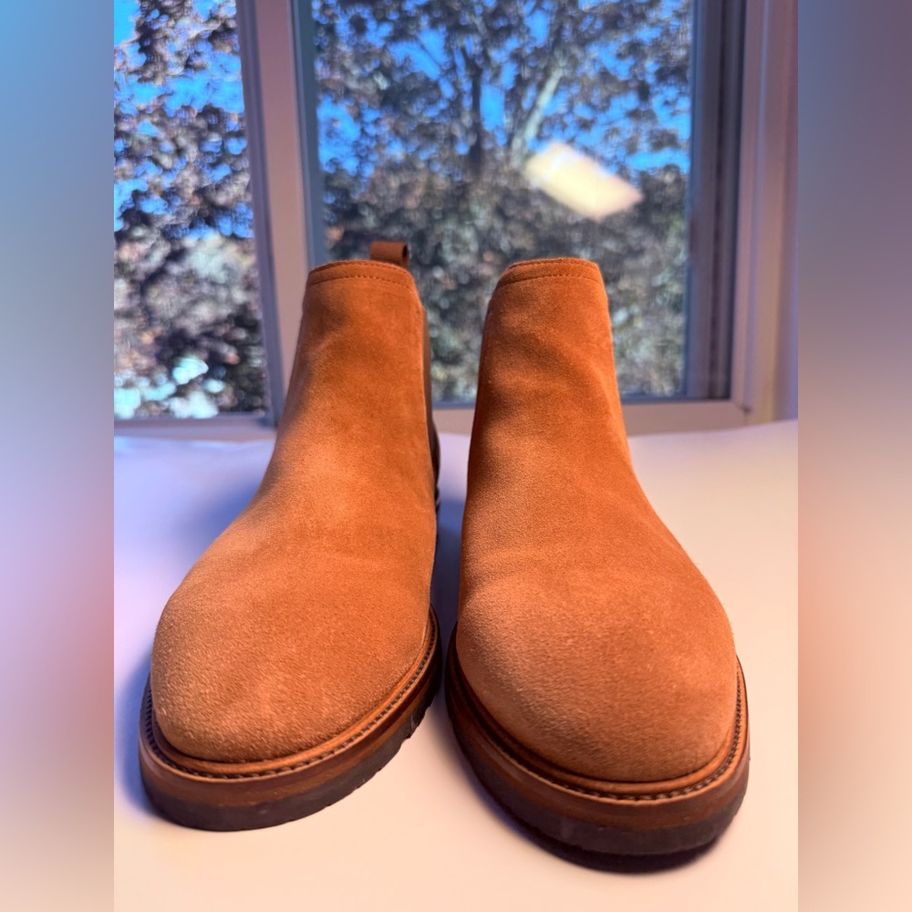 COLE HAAN MENS TAN SUEDE BERKSHIRE LUG CHELSEA BOOTS SIZE 8 MEDIUM - Picture 8 of 16